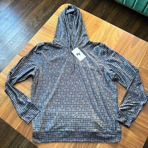 Fore Fathers Golfing Houndstooth Hooded Top Hoodie Large L